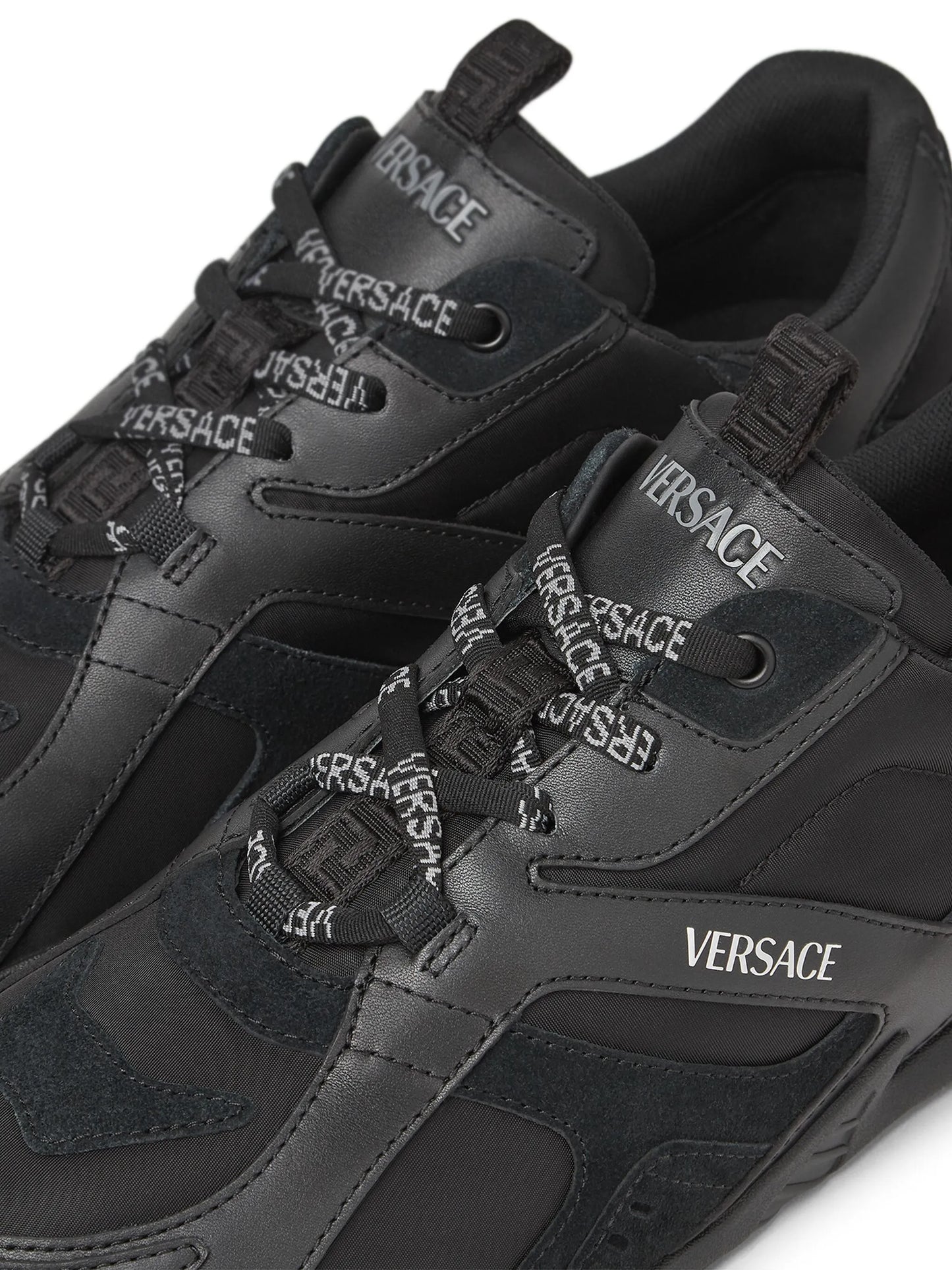 Versace Black Suede Galaxia Sneaker