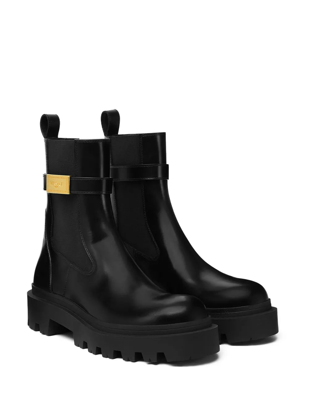 Versace Black Alba Chelsea Boots