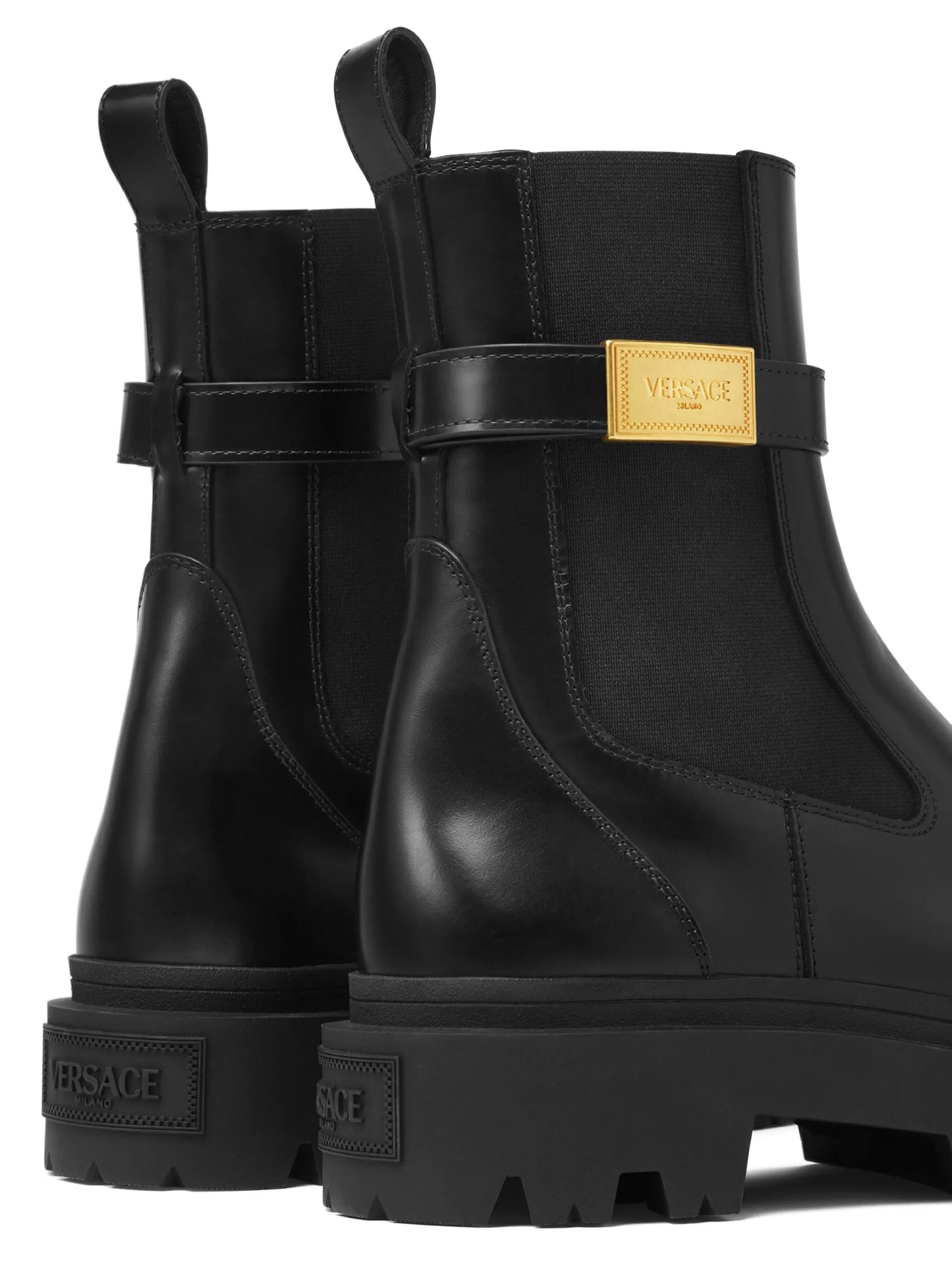 Versace Black Alba Chelsea Boots