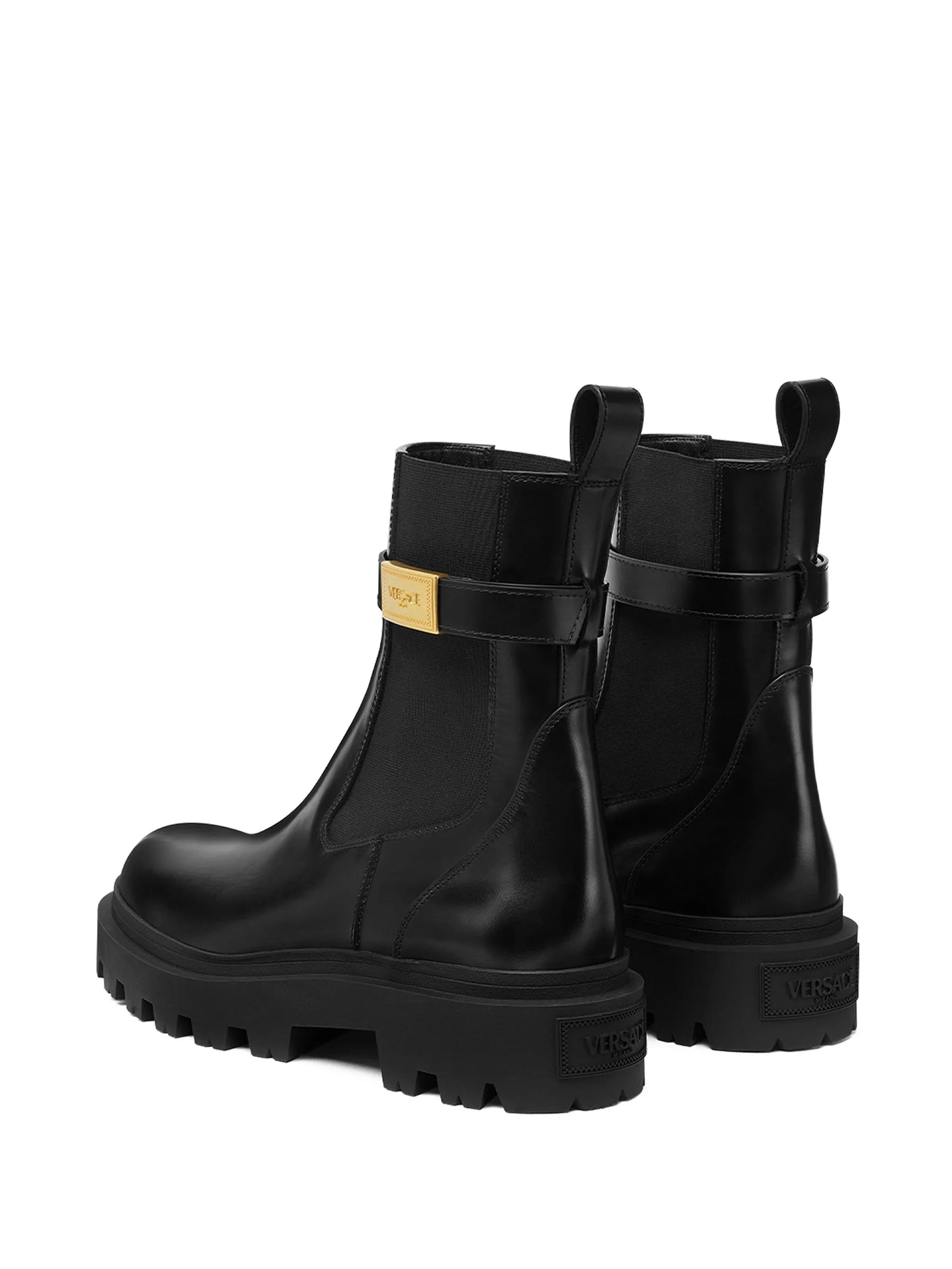 Versace Black Alba Chelsea Boots