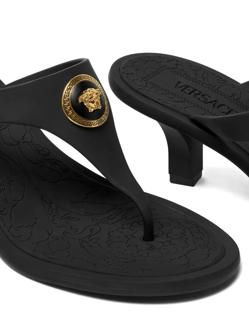 Versace Black 55mm Alia Mules
