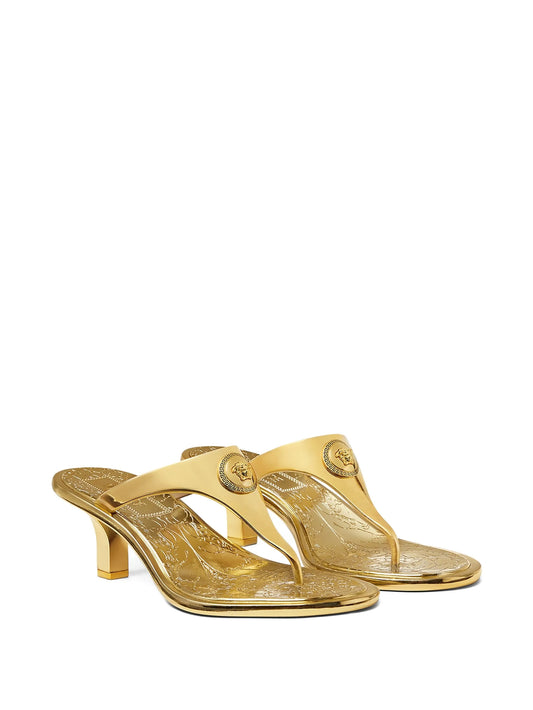 Versace Gold 55mm Alia Mules