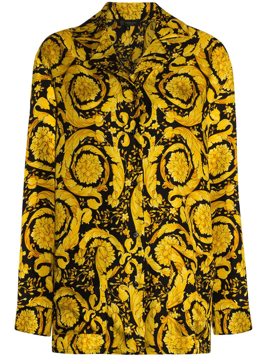 Versace Barocco Pajama Silk Shirt