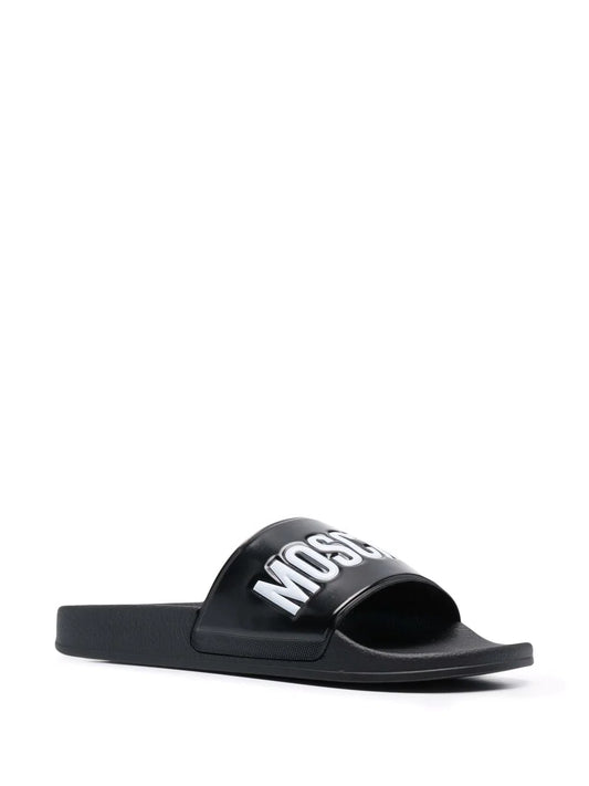 Moschino Black Logo Slides