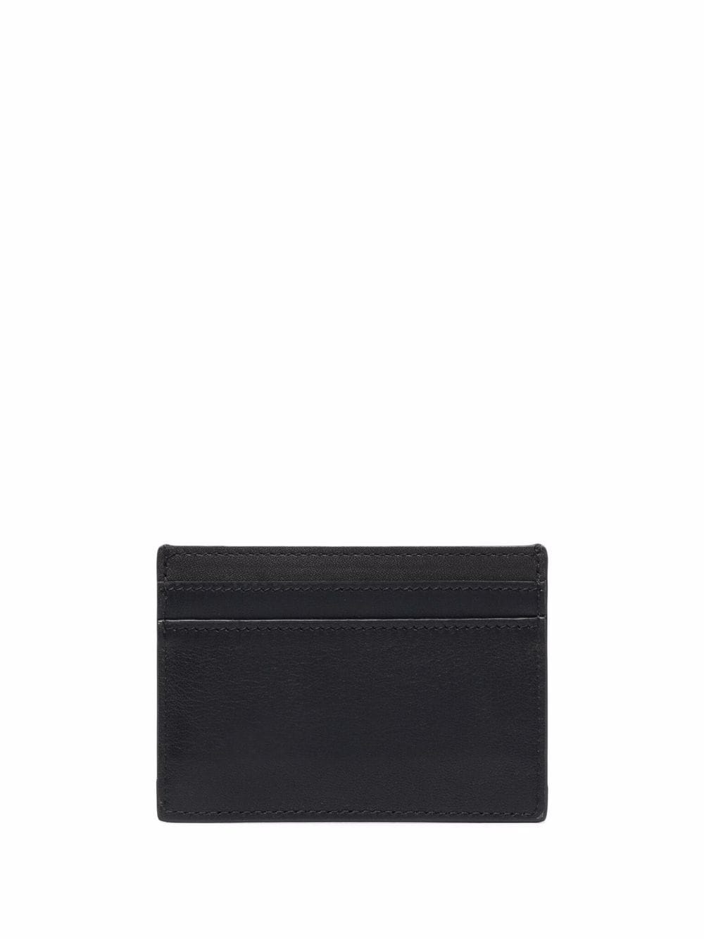 Moschino Black Logo Plaque Card Holder