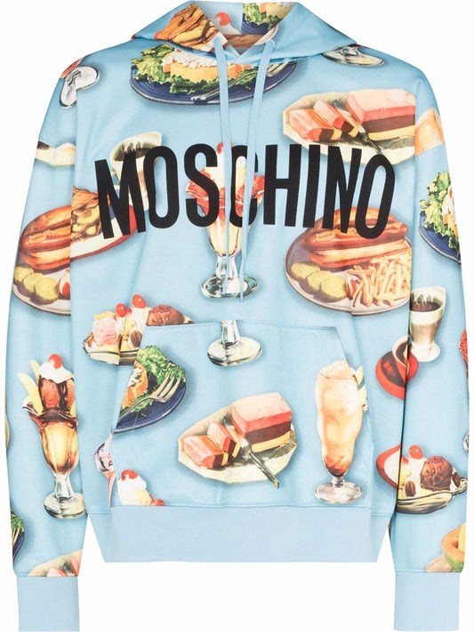 Moschino Sky Blue Diner Hoodie