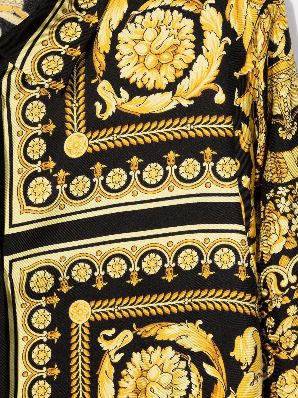 Versace Kids Baroque Silk Dress