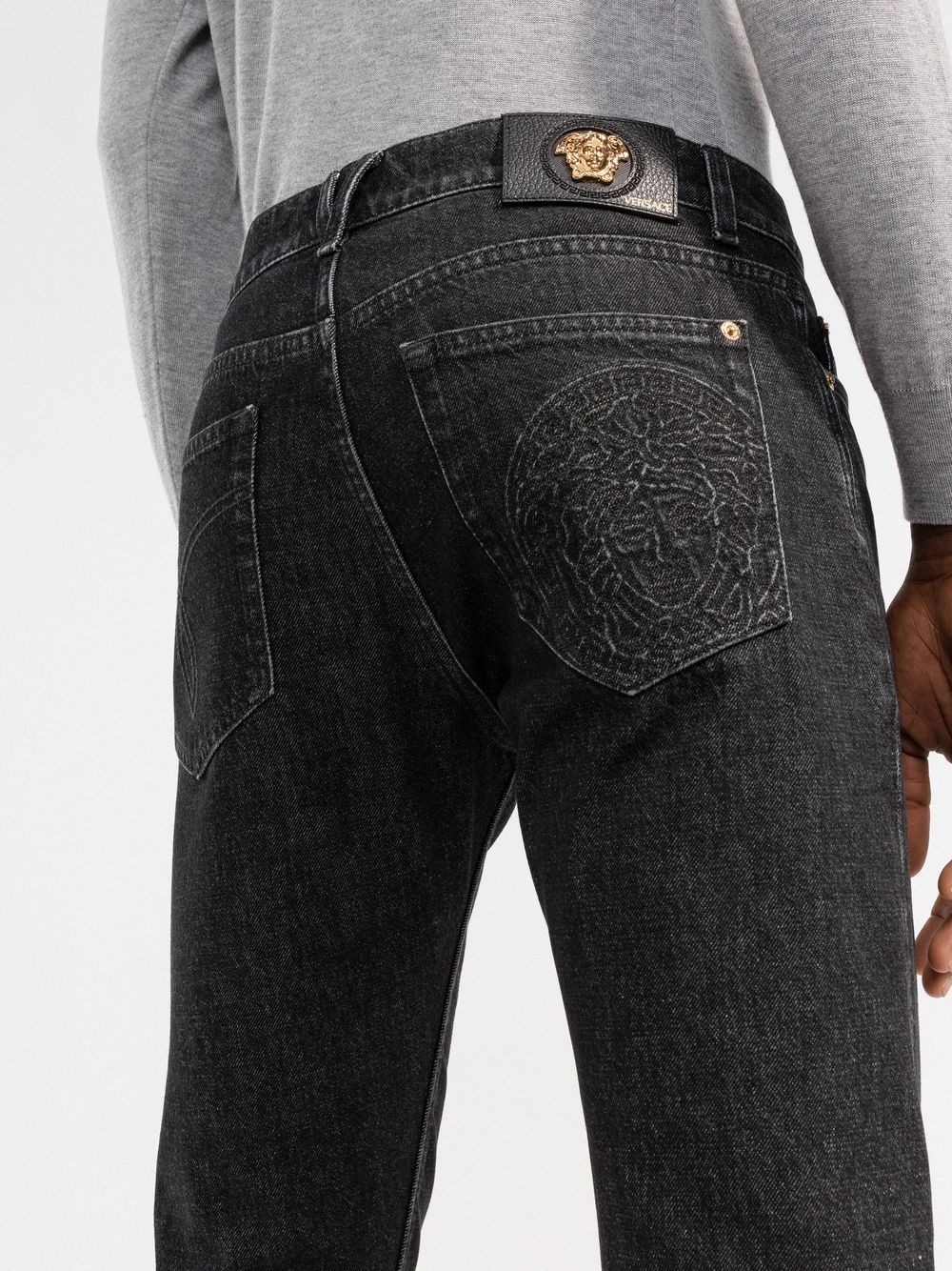 Versace Black Medusa Pocket Jean