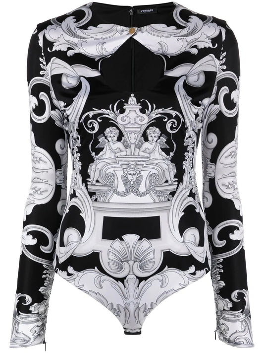 Versace Silver Baroque Body Suit