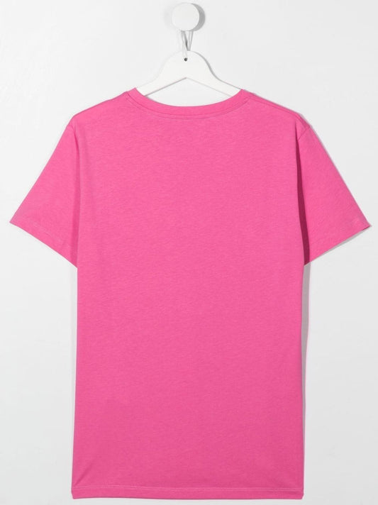 Versace Kids Pink Crystal Logo T-shirt