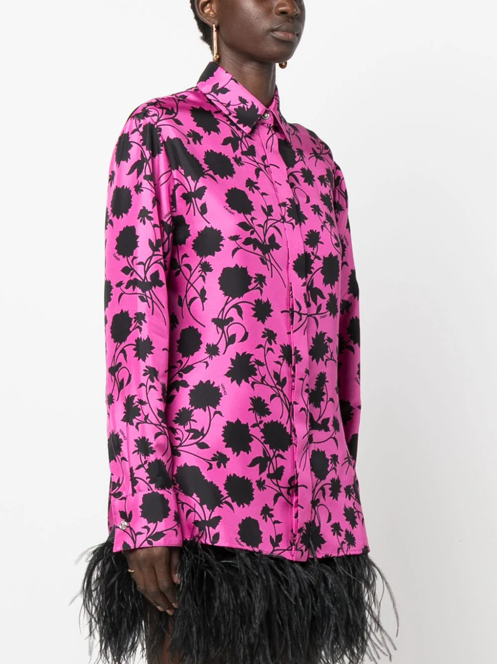 Versace Waterlily Silk Shirt