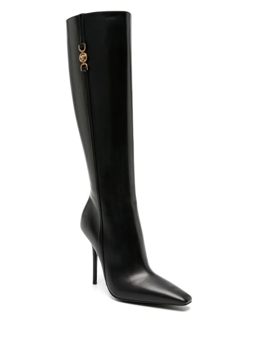 Versace Black Medusa '95 Leather Boots