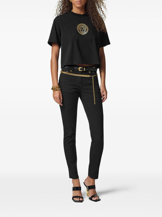 Versace Black Medusa '95 Skinny Jeans