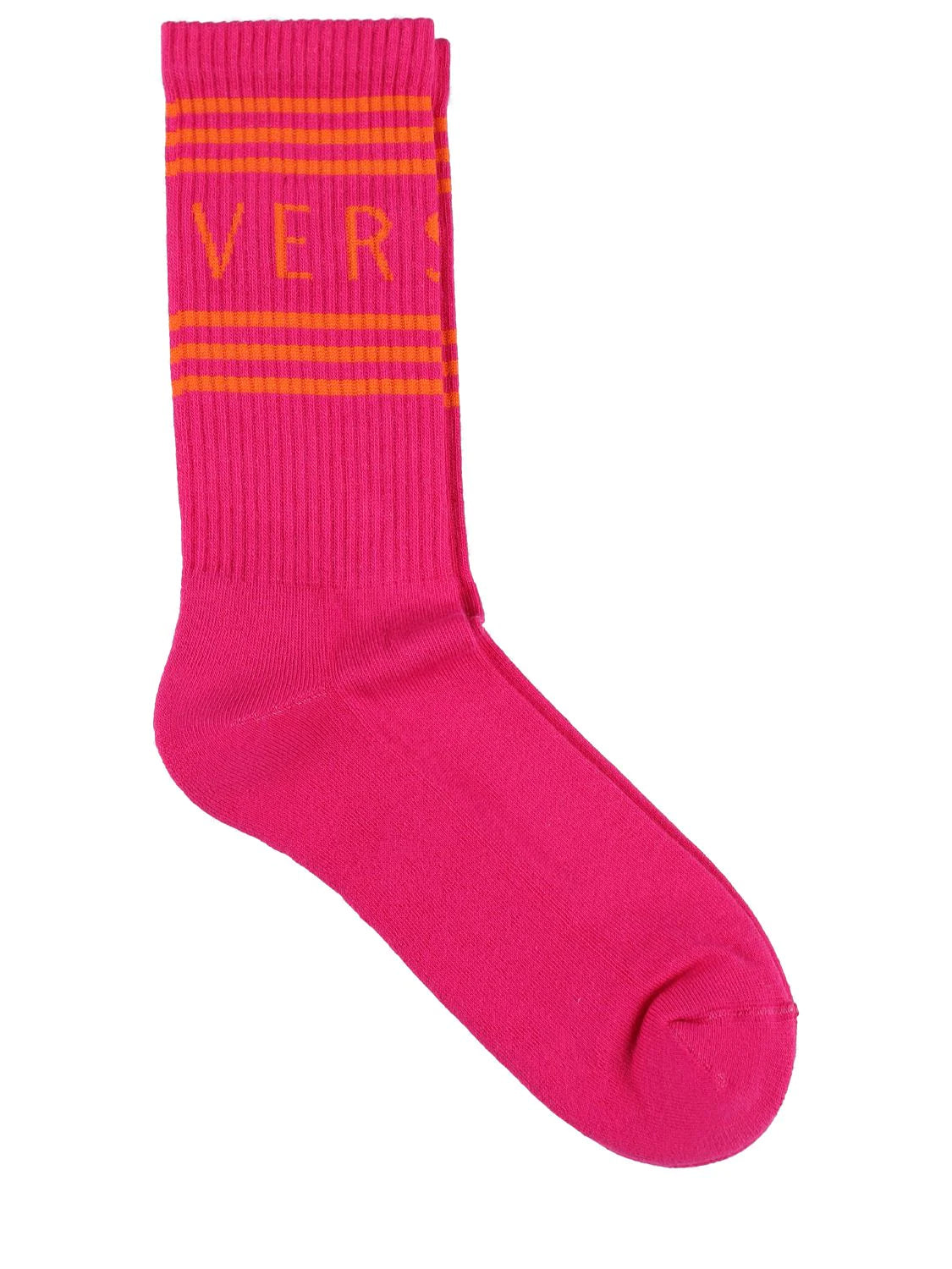 Versace Logo Pink & Orange Socks