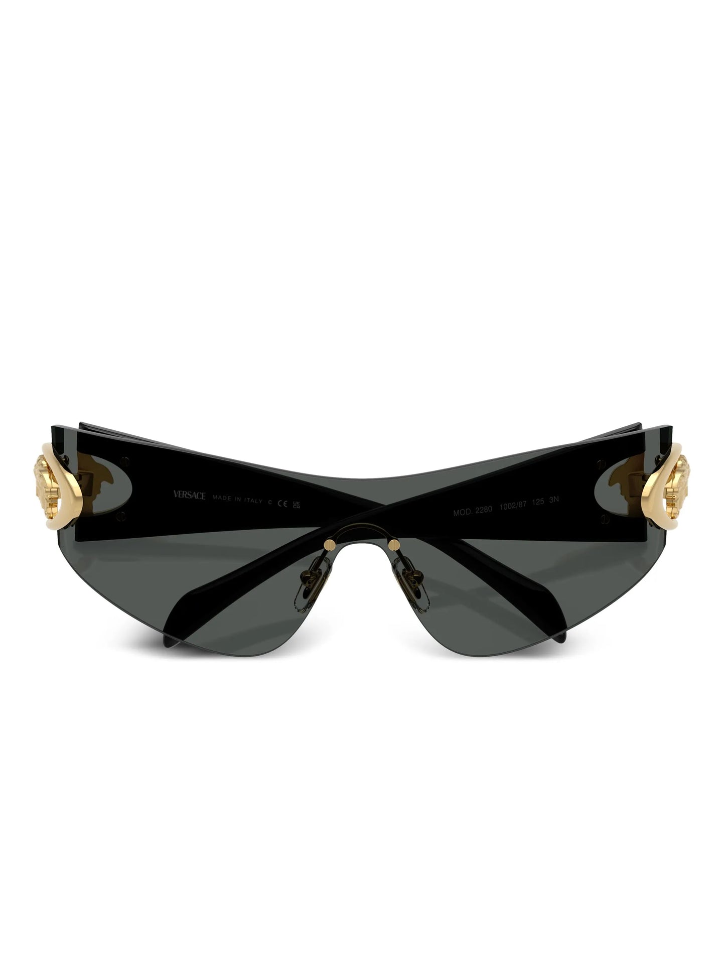 Versace Black Eclipse Wrap Sunglasses
