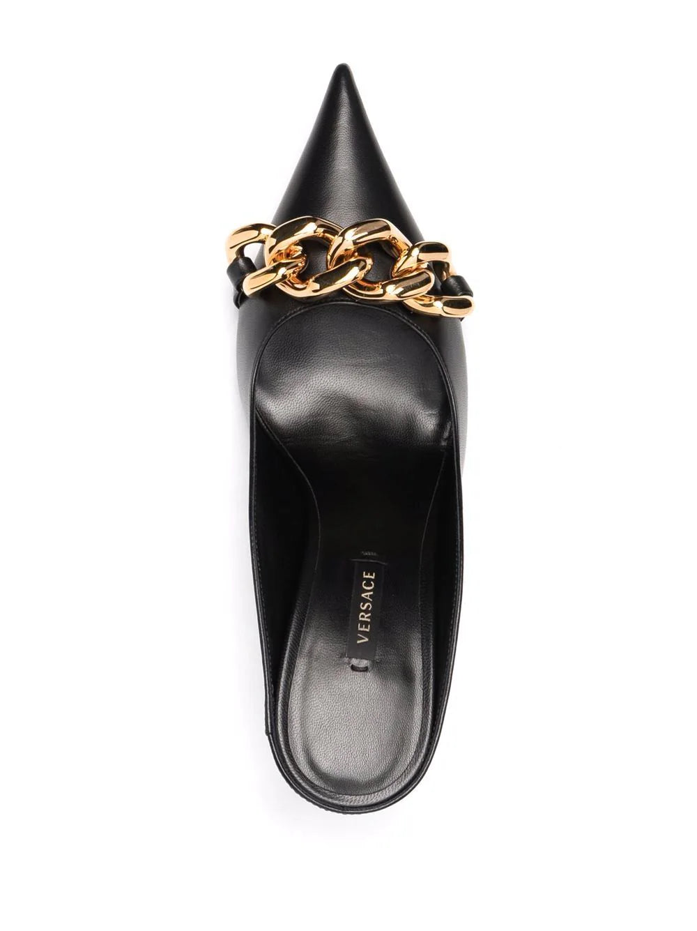 Versace Gold Chain Trim Mules
