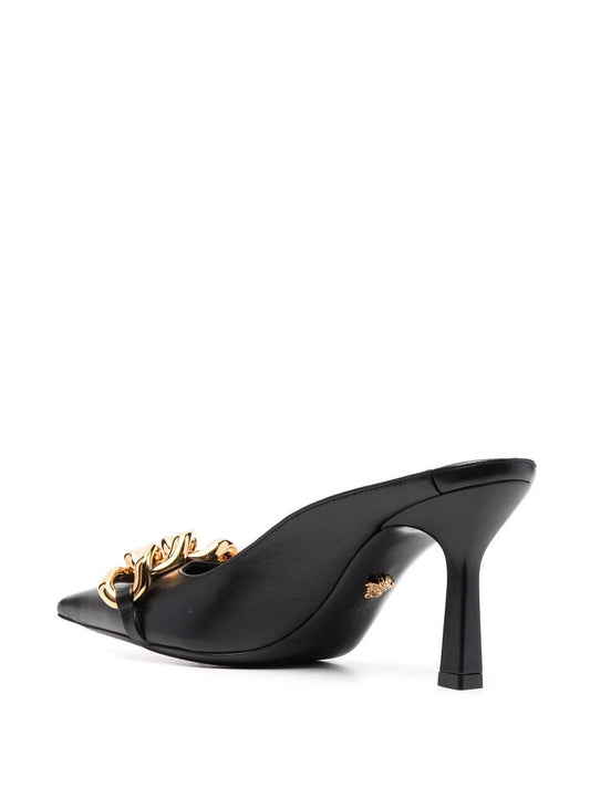 Versace Gold Chain Trim Mules