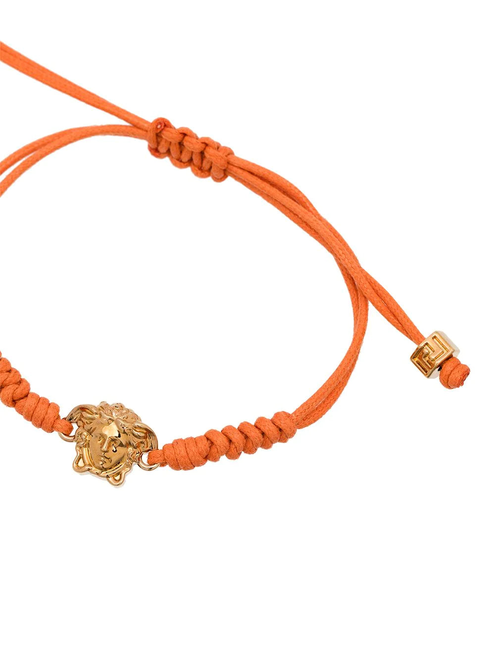 Versace Orange Macrame Medusa Bracelet