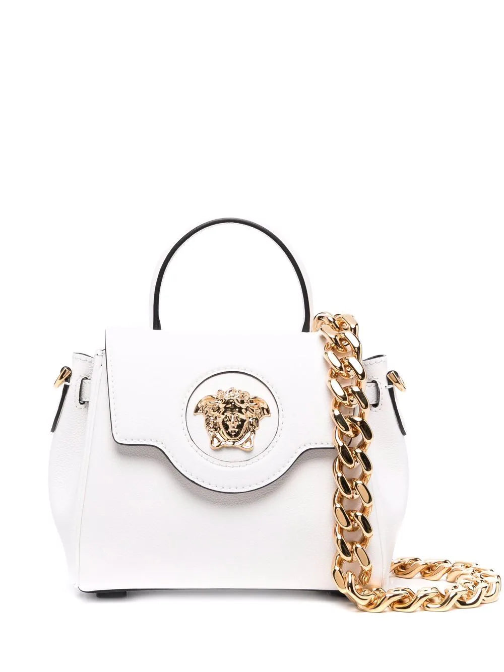 Versace La Medusa Small Handbag, Female, White, One Size