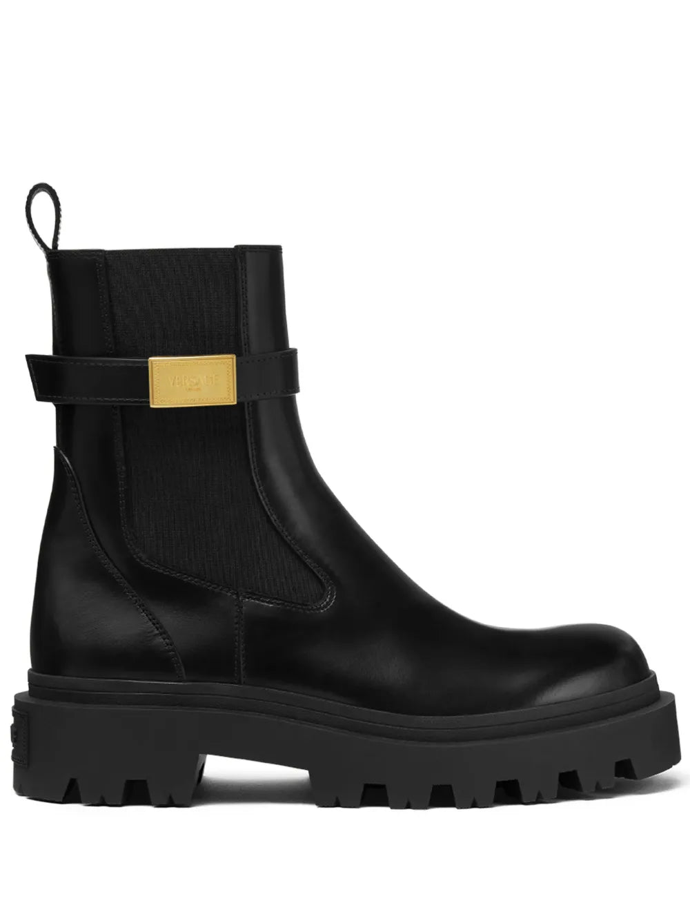 Versace Black Alba Chelsea Boots