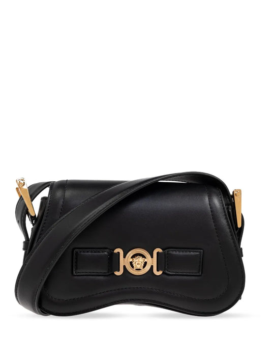 Versace Black Medusa Biggie Messenger Bag