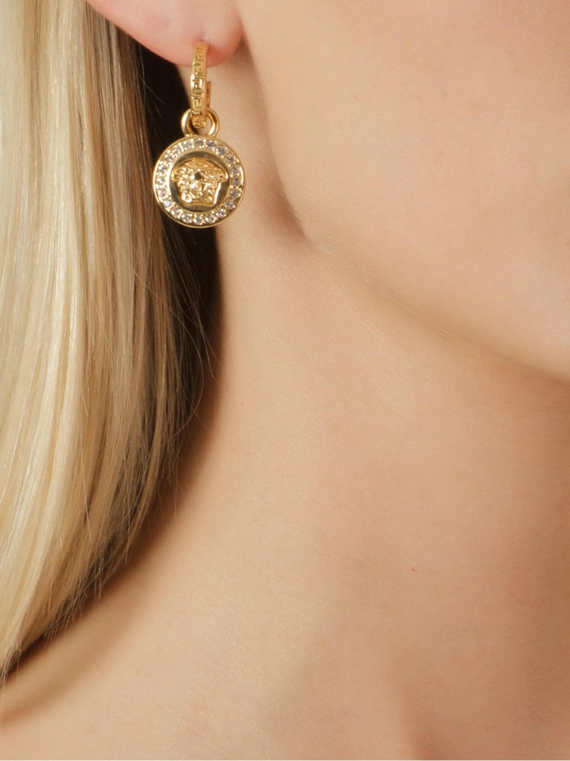 Versace Crystal La Medusa Earrings