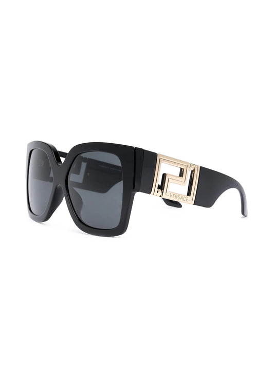 Versace Black Oversize Greca Sunglasses