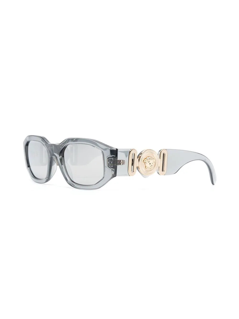 Versace Translucent Grey Medusa Biggie Sunglasses