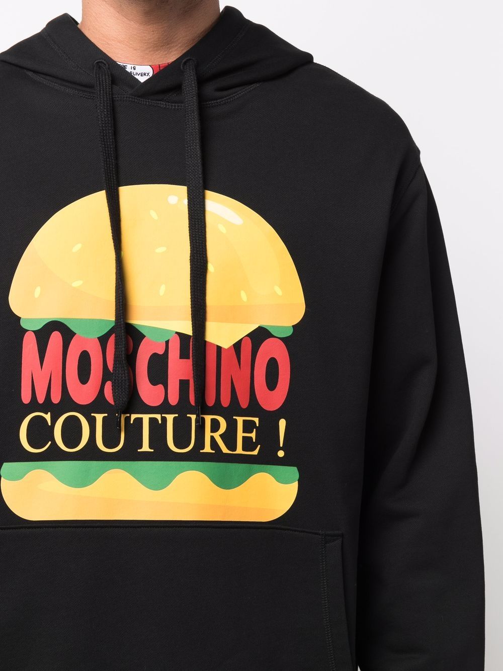 Moschino Black Hamburger Hoodie David Lawrence