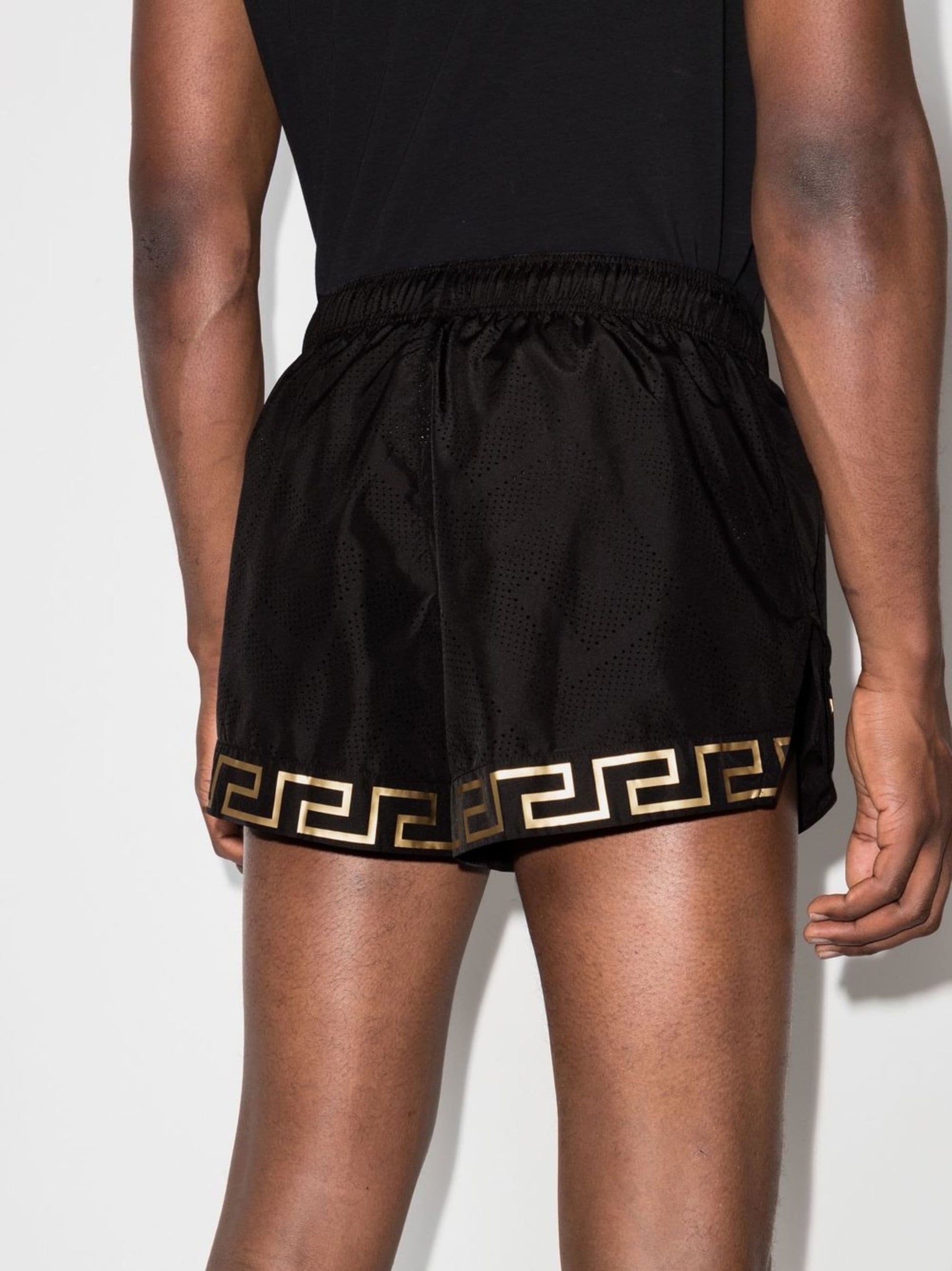 Versace Black Greek Key Short