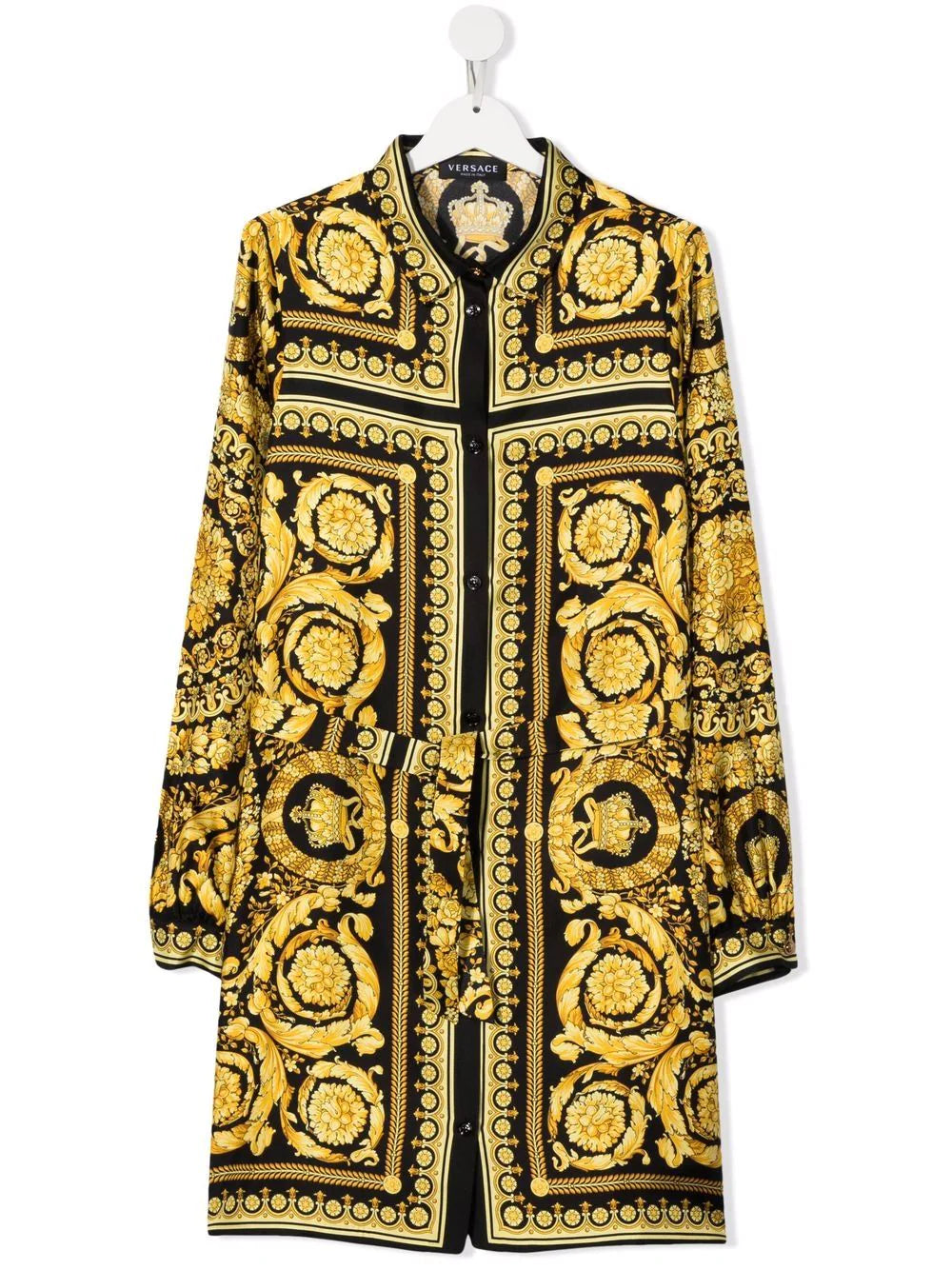 Versace Kids Baroque Silk Dress