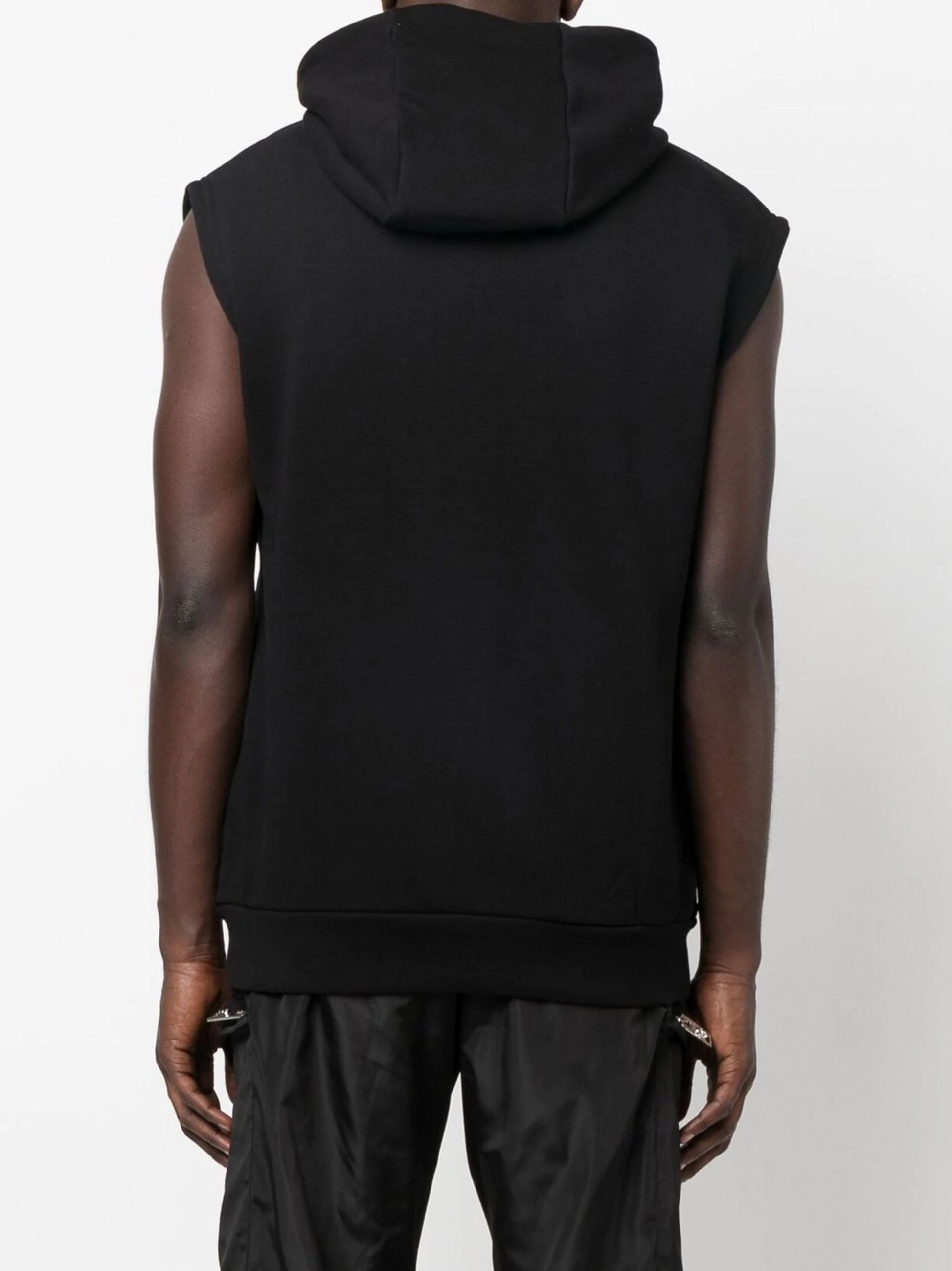 Philipp Plein Black Sleeveless Hoodie