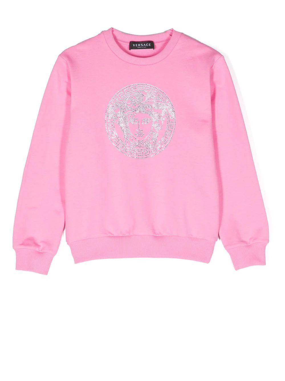 Versace Kids Pink Medusa Crystal Sweatshirt