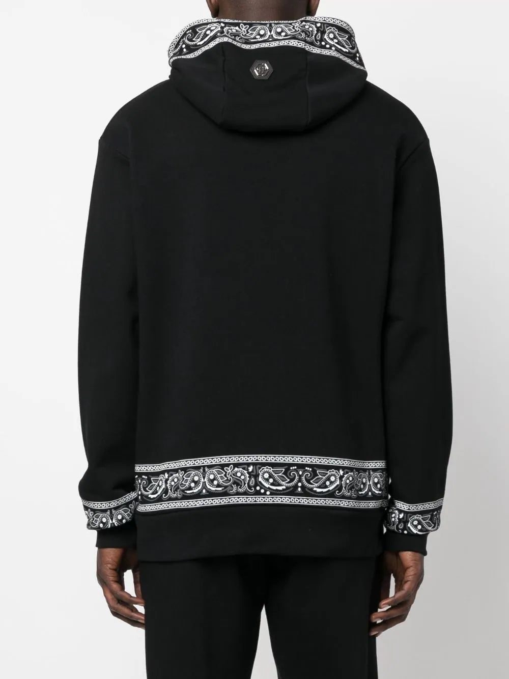 Philipp Plein Black Bandana Skull Hoodie