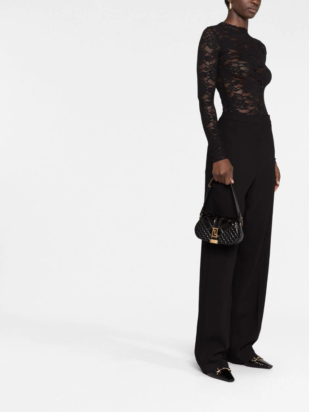 Versace Black Greca Goddess Small Shoulder Bag – David Lawrence