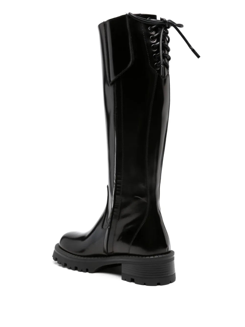 Versace Black Vagabond Leather Boots