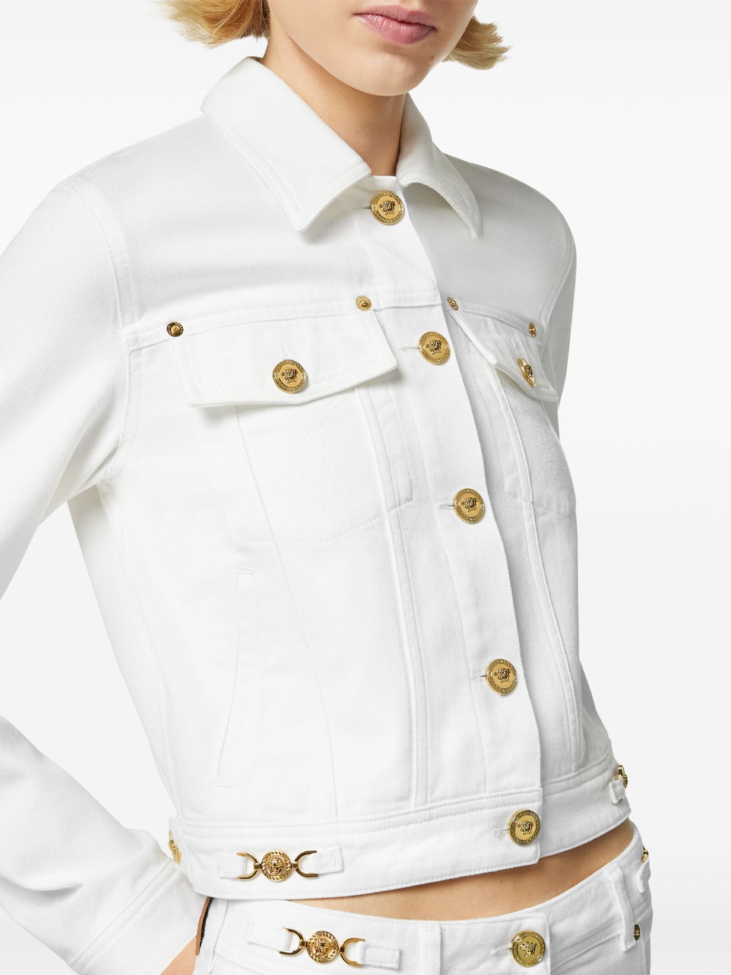 Versace White Denim Jacket