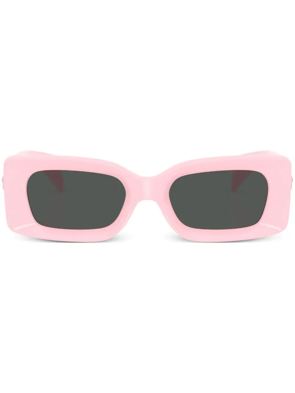 Versace Pink Medusa Plaque Rectangular Sunglasses