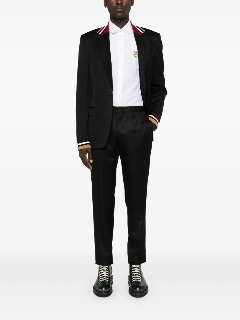 Moschino Black Tailored Tapered Trousers