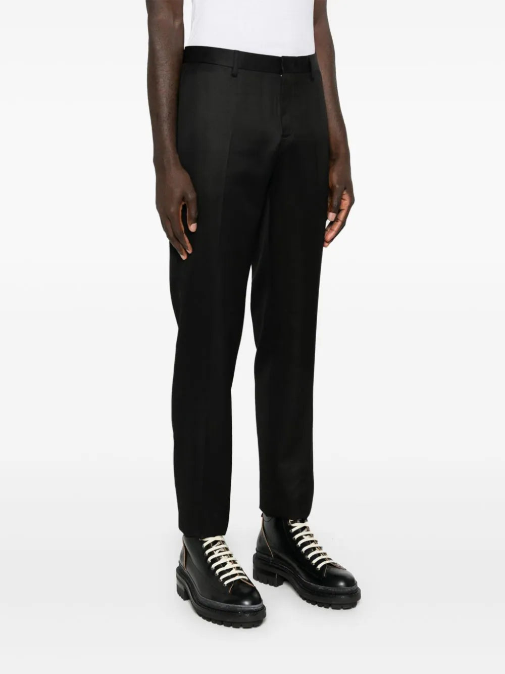 Moschino Black Tailored Tapered Trousers