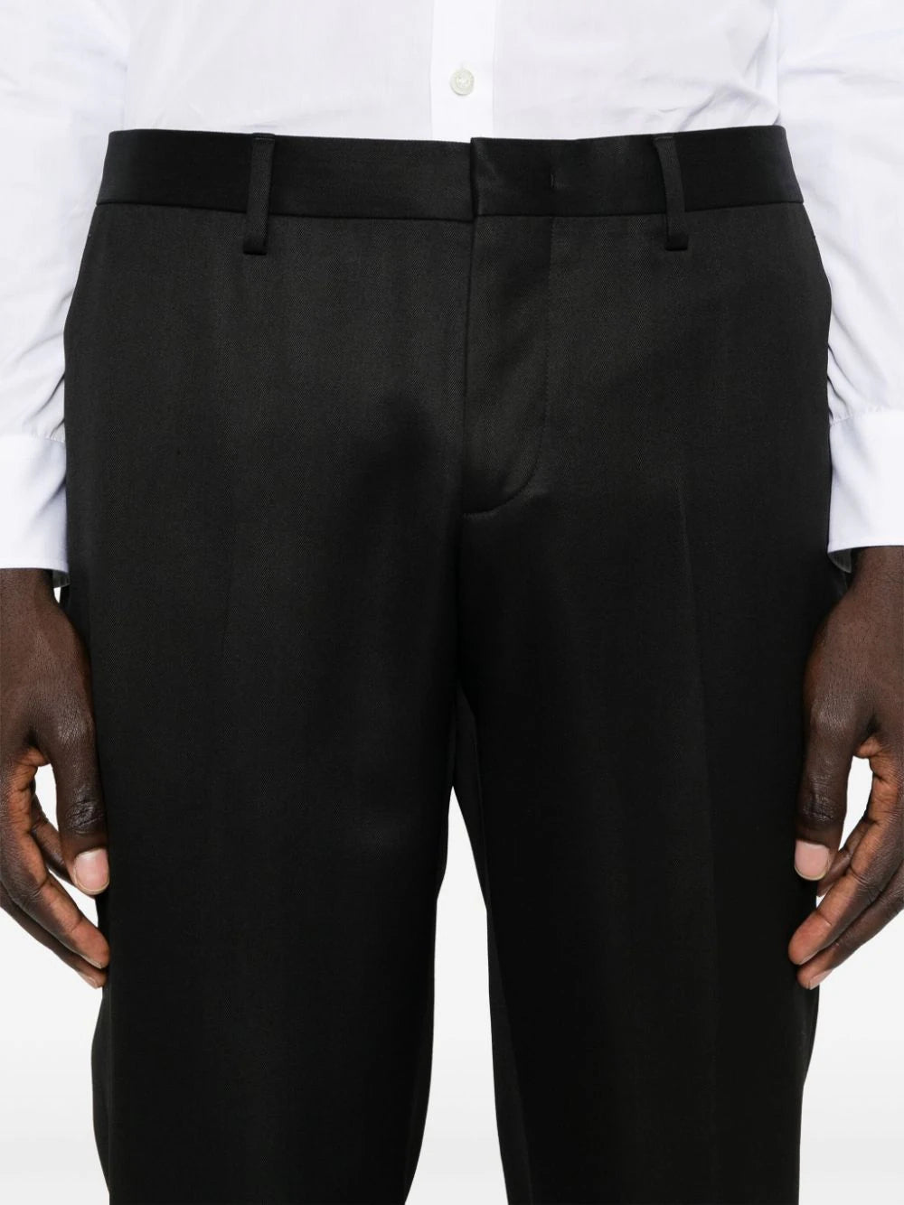 Moschino Black Tailored Tapered Trousers