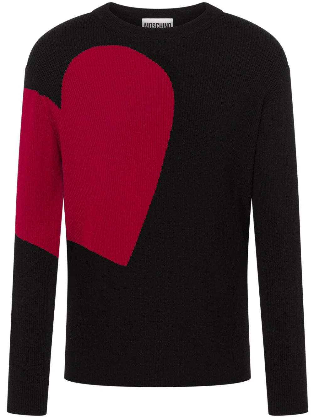 Moschino Black Heart Intarsia Sweater