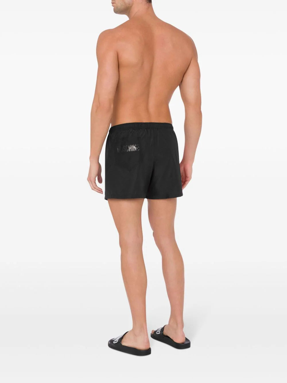 Moschino Black Heart Patch Swim Shorts