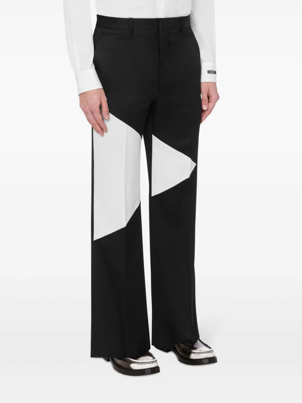 Moschino Black & White Graphic Trousers