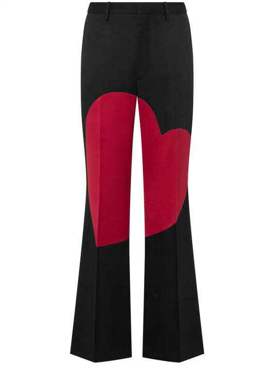 Moschino Heart Motif Tailored Trousers