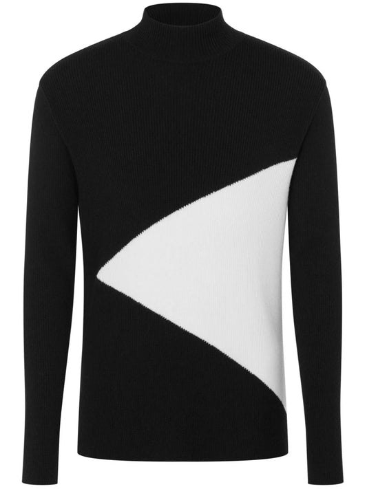 Moschino Black & White Geometric Sweater