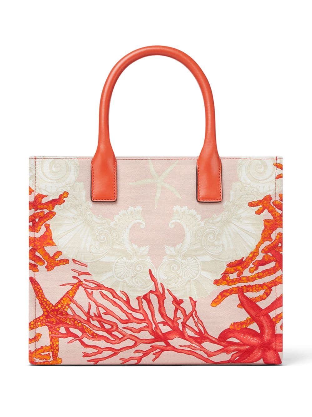 Versace Coral La Medusa Sea Tote Bag