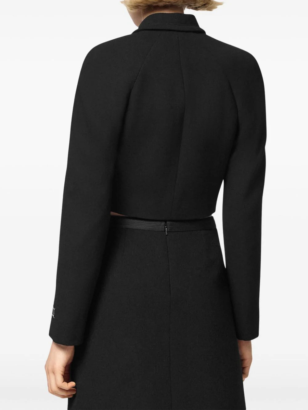 Versace Black Wool Cropped Jacket