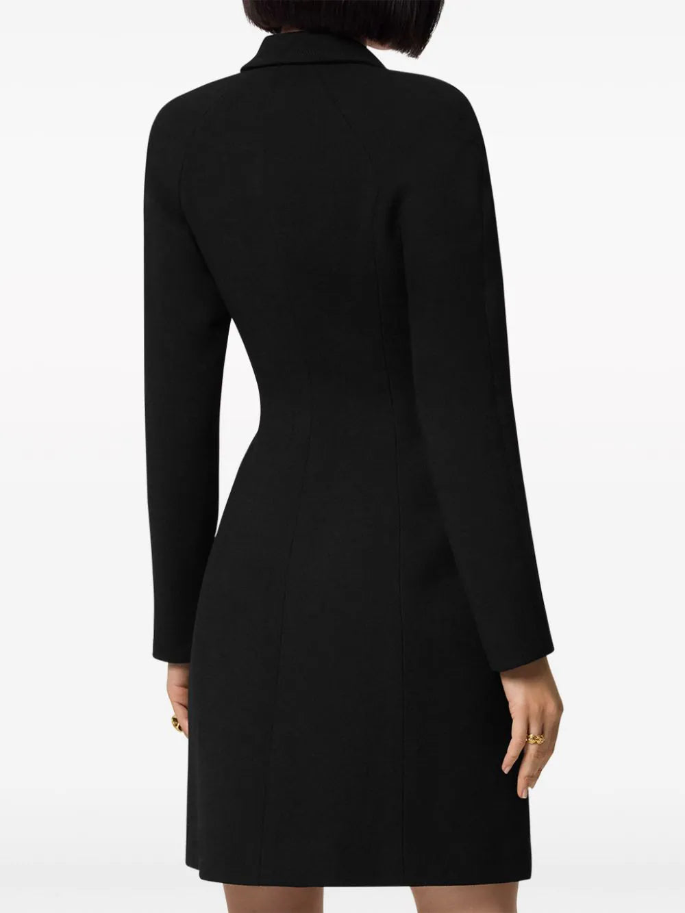 Versace Black Wool Raglan Coat