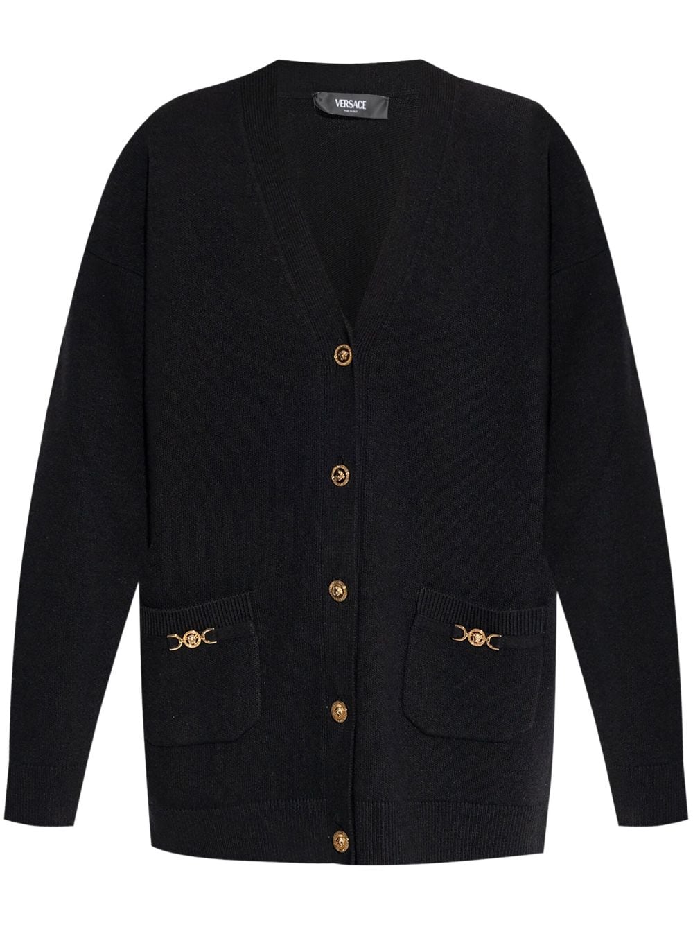 Versace Black Medusa Cashmere Cardigan